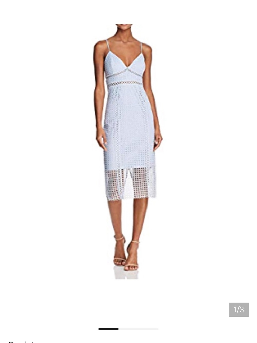 Bardot Baby Blue Circle Lace Midi Dress